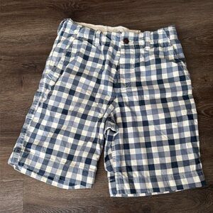 Abercrombie & Fitch Navy and White Plaid Shorts